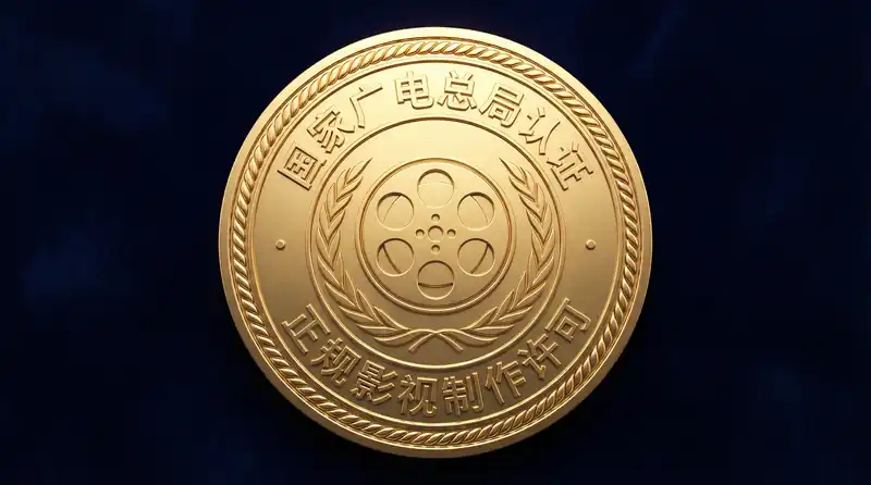 免费看片获得国家广电总局颁发的正规影视制作许可认证金色徽章